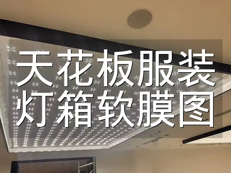 天花板服装灯箱软膜图 精致设计天花板服装灯箱，软膜图案引领潮流，打造时尚店铺新风貌！