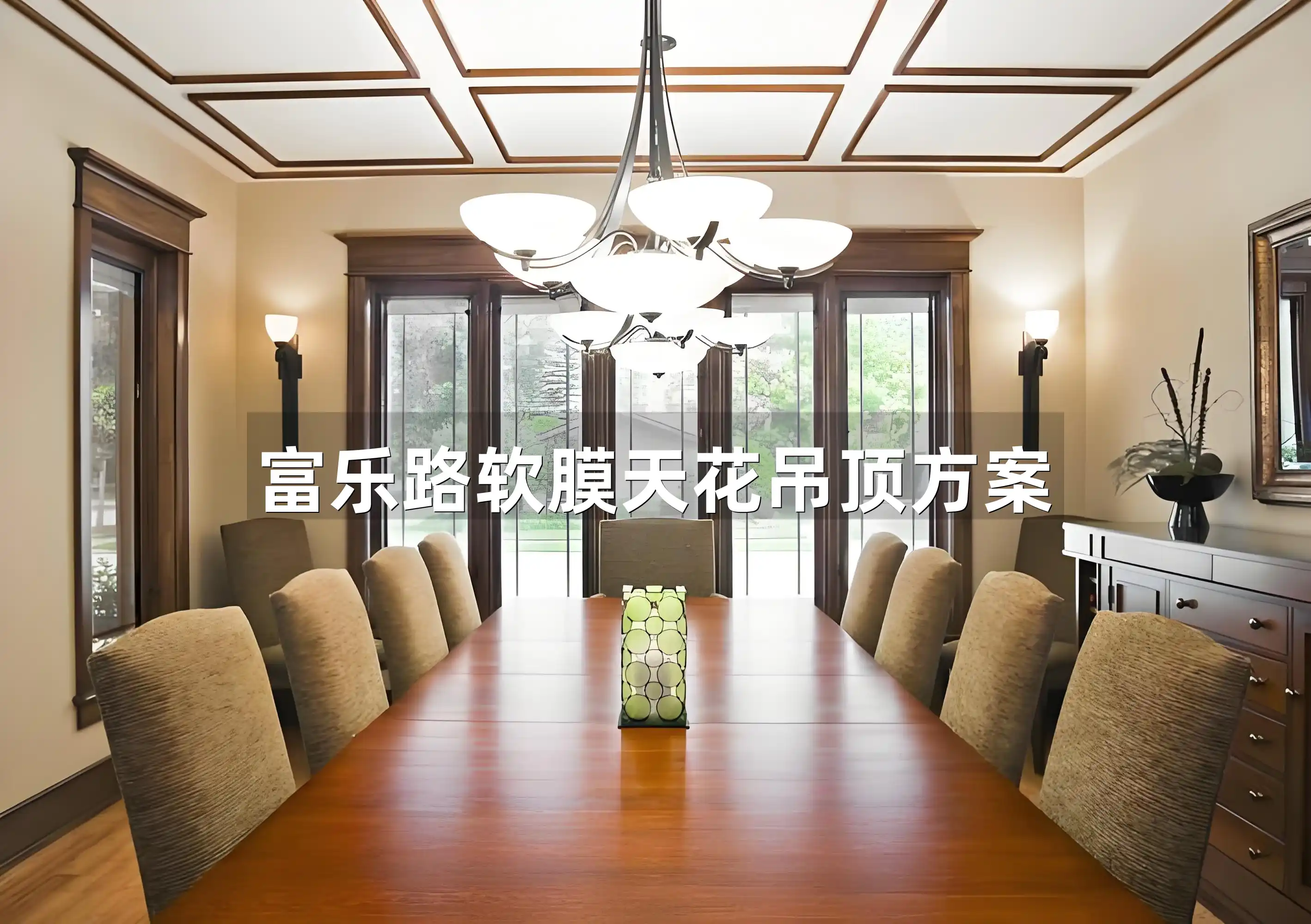 富乐路软膜天花吊顶方案：设计安装无忧，环保节能，长久不变形，隔音降噪