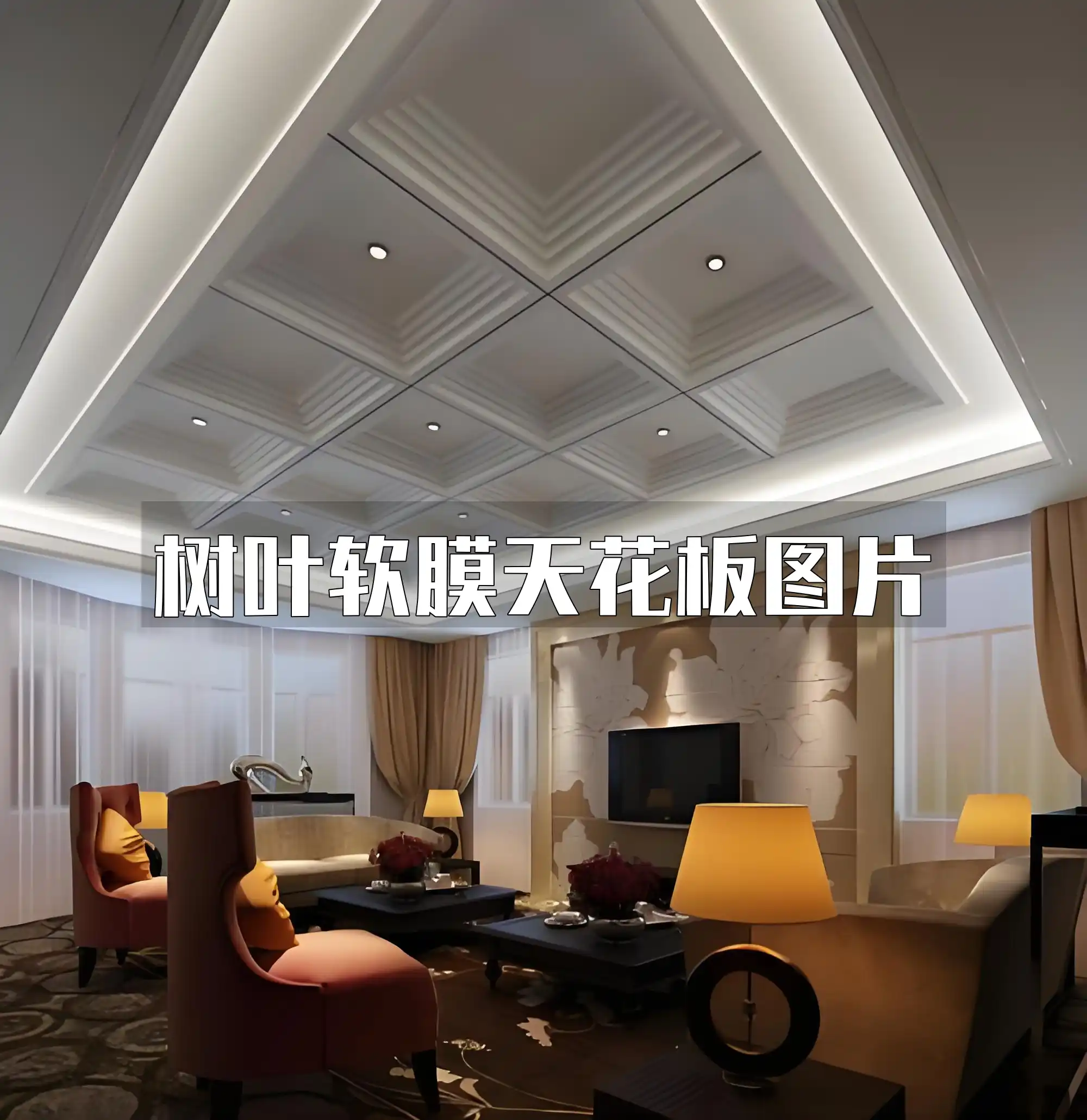 树叶软膜天花板图片